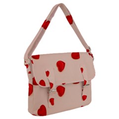 Valentine Day Pattern Logo Heart Buckle Messenger Bag by artworkshop
