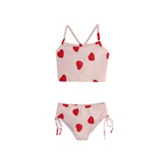 Valentine Day Pattern Logo Heart Girls  Tankini Swimsuit by artworkshop