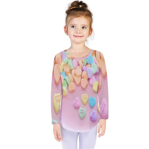 Valentine Day Heart Capsule Kids  Long Sleeve Tee by artworkshop