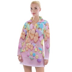 Valentine Day Heart Capsule Women s Long Sleeve Casual Dress by artworkshop