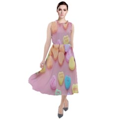 Valentine Day Heart Capsule Round Neck Boho Dress