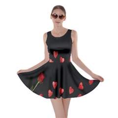 Valentine Day Heart Flower Skater Dress by artworkshop