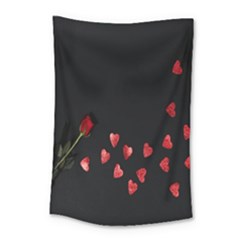 Valentine Day Heart Flower Small Tapestry