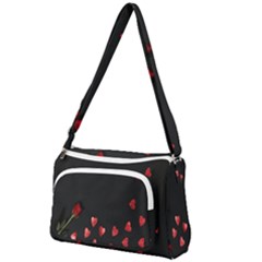 Valentine Day Heart Flower Front Pocket Crossbody Bag