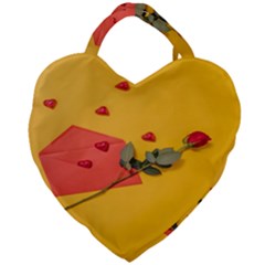 Valentine Day Heart Flower Gift Giant Heart Shaped Tote by artworkshop