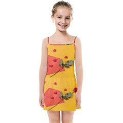 Valentine Day Heart Flower Gift Kids  Summer Sun Dress by artworkshop