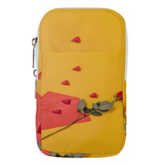 Valentine Day Heart Flower Gift Waist Pouch (small) by artworkshop