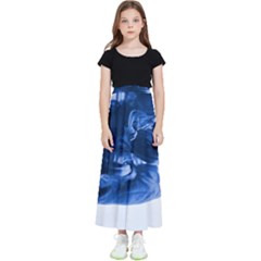 Moving Water And Ink Kids  Flared Maxi Skirt