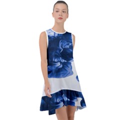 Moving Water And Ink Frill Swing Dress by artworkshop