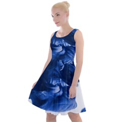 Moving Water And Ink Knee Length Skater Dress by artworkshop