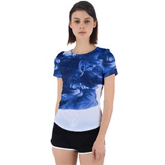 Moving Water And Ink Back Cut Out Sport Tee by artworkshop
