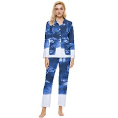 Moving Water And Ink Womens  Long Sleeve Velvet Pocket Pajamas Set by artworkshop