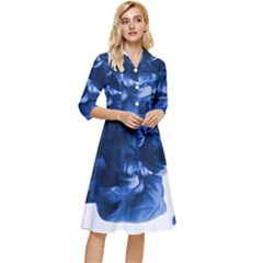 Moving Water And Ink Classy Knee Length Dress