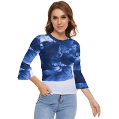 Moving Water And Ink Bell Sleeve Top