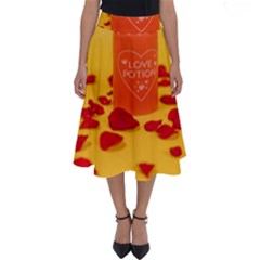 Valentine Day Heart Love Potion Perfect Length Midi Skirt by artworkshop