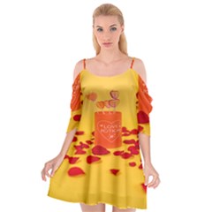 Valentine Day Heart Love Potion Cutout Spaghetti Strap Chiffon Dress by artworkshop