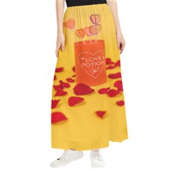 Valentine Day Heart Love Potion Maxi Chiffon Skirt