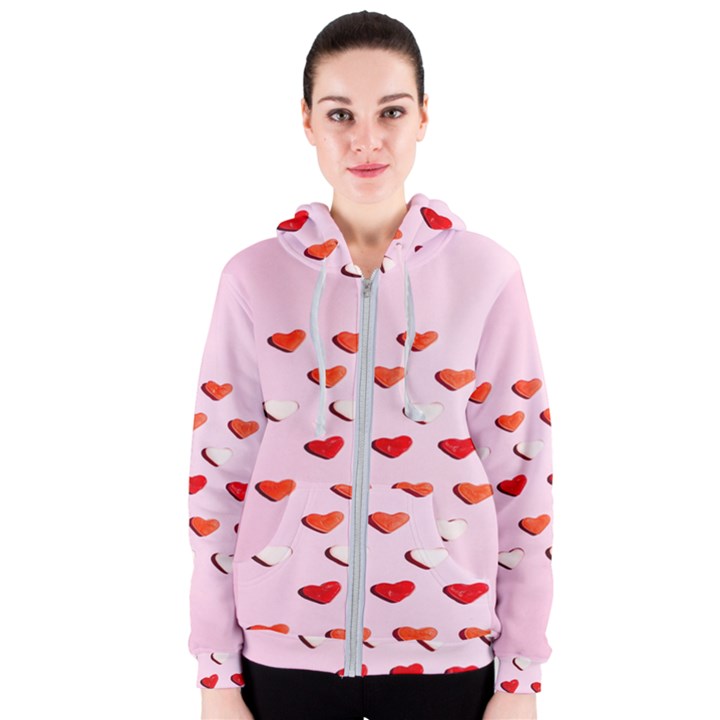 Lolly Candy  Valentine Day Women s Zipper Hoodie