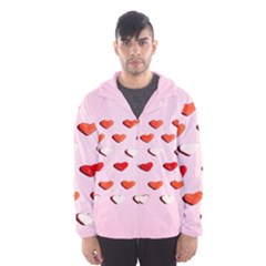 Lolly Candy  Valentine Day Men s Hooded Windbreaker by artworkshop