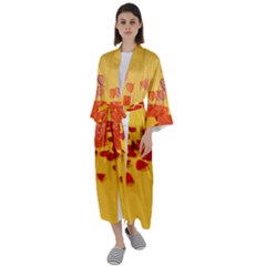 Valentine Day Heart Love Potion Maxi Satin Kimono by artworkshop