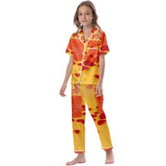 Valentine Day Heart Love Potion Kids  Satin Short Sleeve Pajamas Set by artworkshop