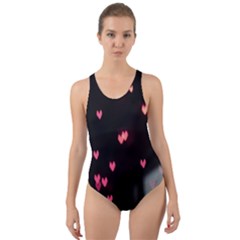 Love Valentine s Day Cut-out Back One Piece Swimsuit by artworkshop