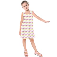 Pattern Waves Kids  Sleeveless Dress by artworkshop