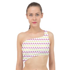 Pattern Waves Spliced Up Bikini Top  by artworkshop