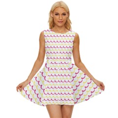 Pattern Waves Sleeveless Button Up Dress by artworkshop