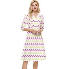 Pattern Waves Classy Knee Length Dress by artworkshop