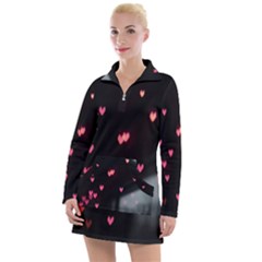 Love Valentine s Day Women s Long Sleeve Casual Dress by artworkshop