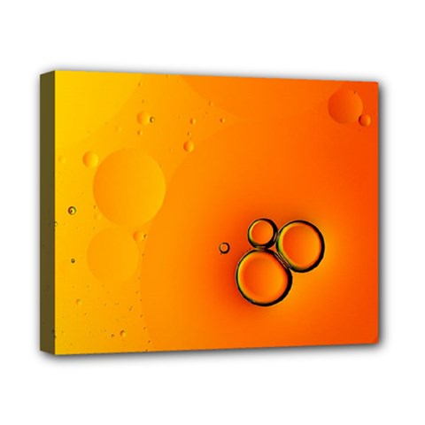 Wallpaper Liquid Bubbles Macro Orange Bright Canvas 10  X 8  (stretched)