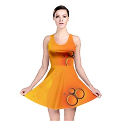 Wallpaper Liquid Bubbles Macro Orange Bright Reversible Skater Dress by artworkshop