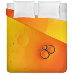 Wallpaper Liquid Bubbles Macro Orange Bright Duvet Cover Double Side (california King Size) by artworkshop