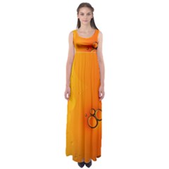 Wallpaper Liquid Bubbles Macro Orange Bright Empire Waist Maxi Dress