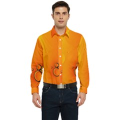 Wallpaper Liquid Bubbles Macro Orange Bright Men s Long Sleeve  Shirt by artworkshop