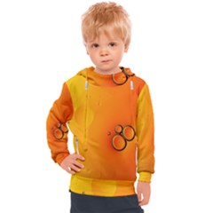 Wallpaper Liquid Bubbles Macro Orange Bright Kids  Hooded Pullover
