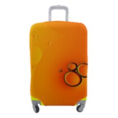 Wallpaper Liquid Bubbles Macro Orange Bright Luggage Cover (small) by artworkshop