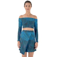 Beautiful Plumage Off Shoulder Top with Skirt Set