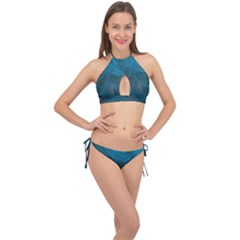 Beautiful Plumage Cross Front Halter Bikini Set by artworkshop