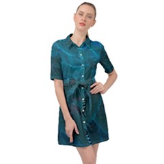 Beautiful Plumage Belted Shirt Dress by artworkshop