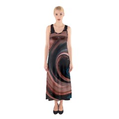 Abstrak Pattern Wallpaper Sleeveless Maxi Dress