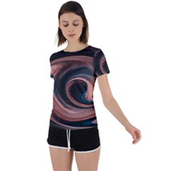 Abstrak Pattern Wallpaper Back Circle Cutout Sports Tee