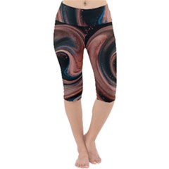 Abstrak Pattern Wallpaper Lightweight Velour Cropped Yoga Leggings by artworkshop