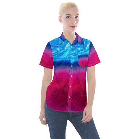 Experimental Liquids Women s Short Sleeve Pocket Shirt by artworkshop