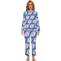 Geometric Shapes Pattern Womens  Long Sleeve Lightweight Pajamas Set by artworkshop