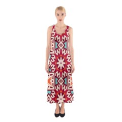 Geometric Pattern Seamless Abstract Sleeveless Maxi Dress