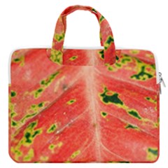 Aglonema Leaf Plant Pattern Flora Macbook Pro 13  Double Pocket Laptop Bag