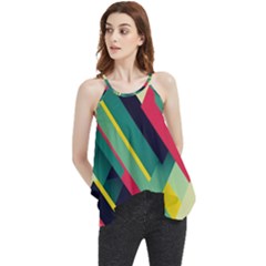 Pattern Abstract Geometric Design Flowy Camisole Tank Top by danenraven