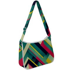 Pattern Abstract Geometric Design Zip Up Shoulder Bag by danenraven